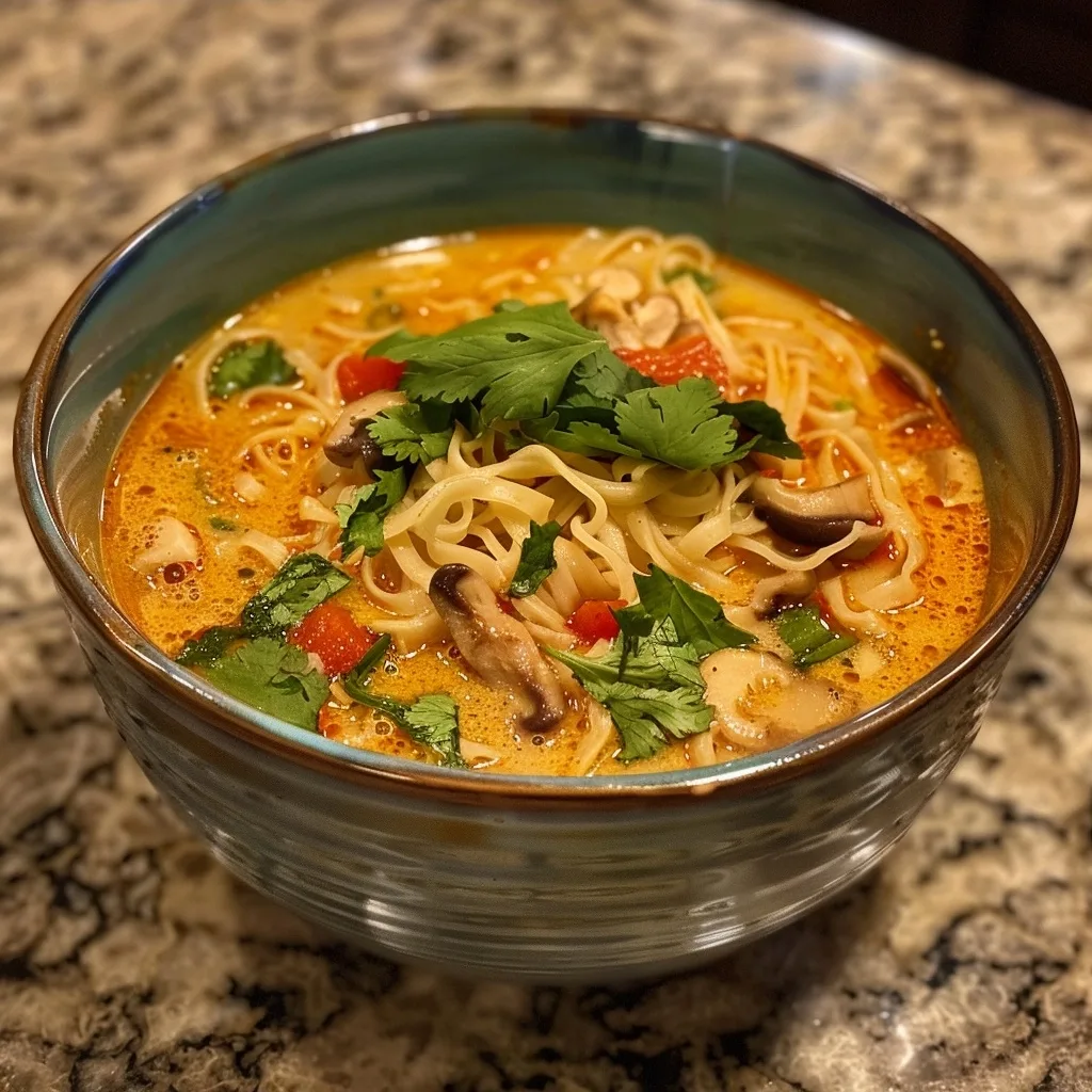 Spicy Thai Red Curry Noodle Soup Recipe