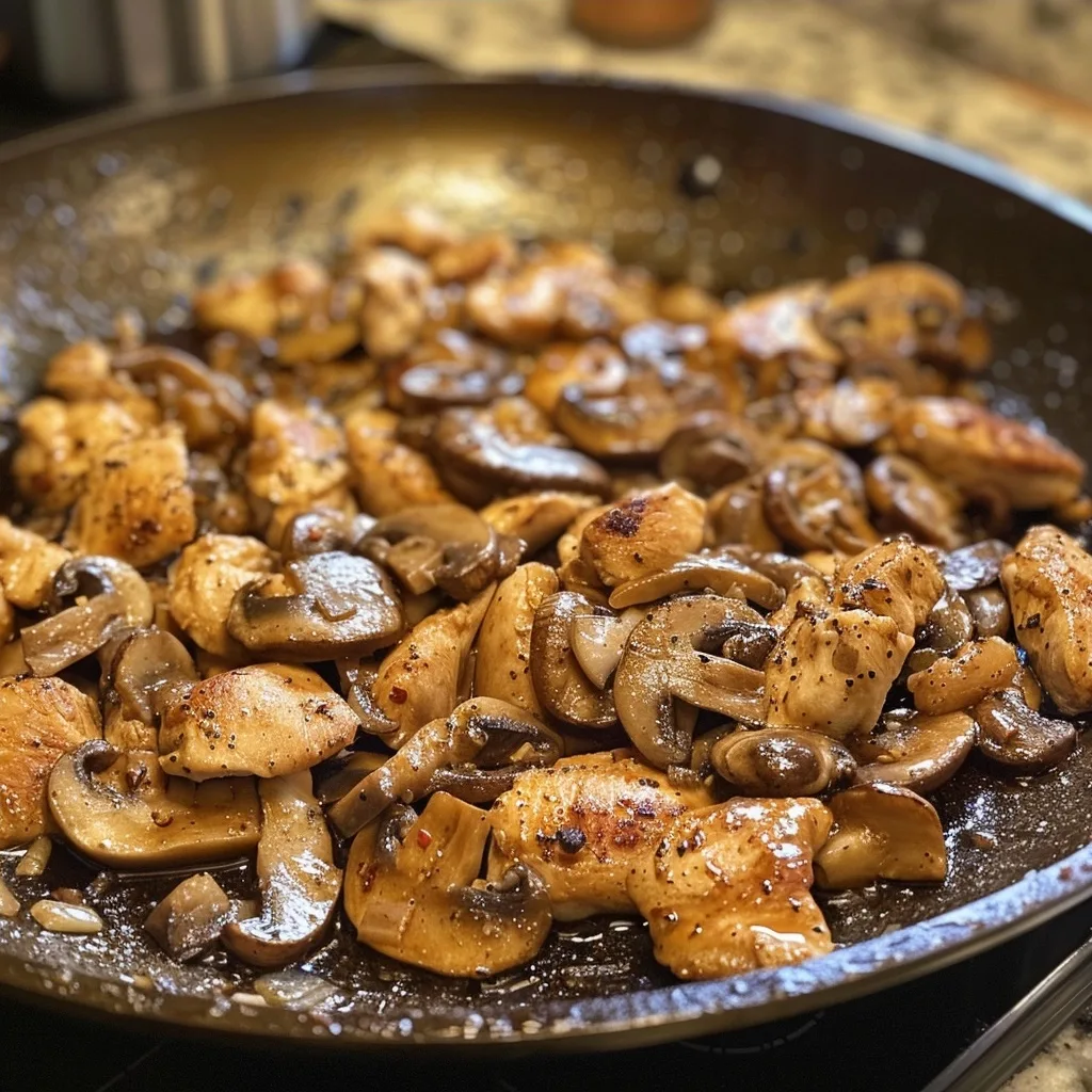 Skillet Chicken and Mushrooms for a Quick Dinner