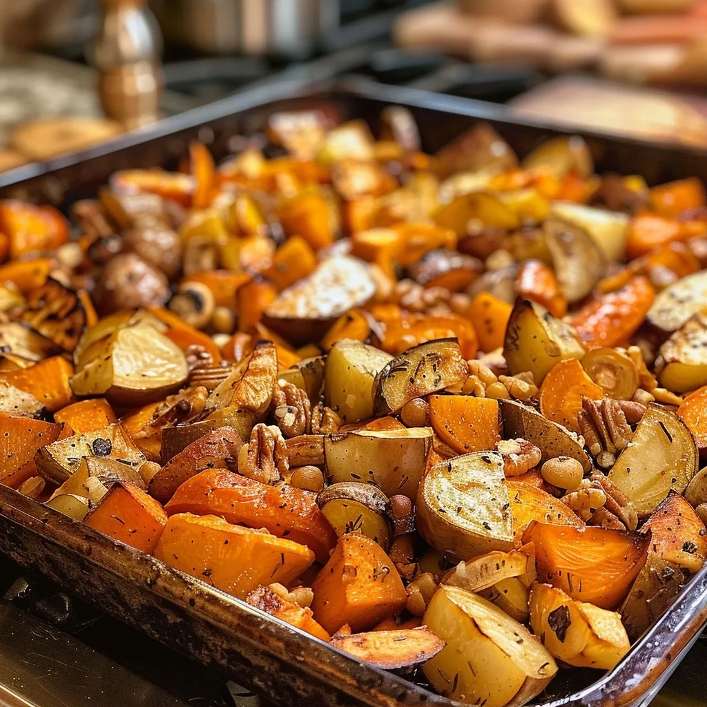 Juicy Mouthwatering Delicious Roasted Fall Vegetables