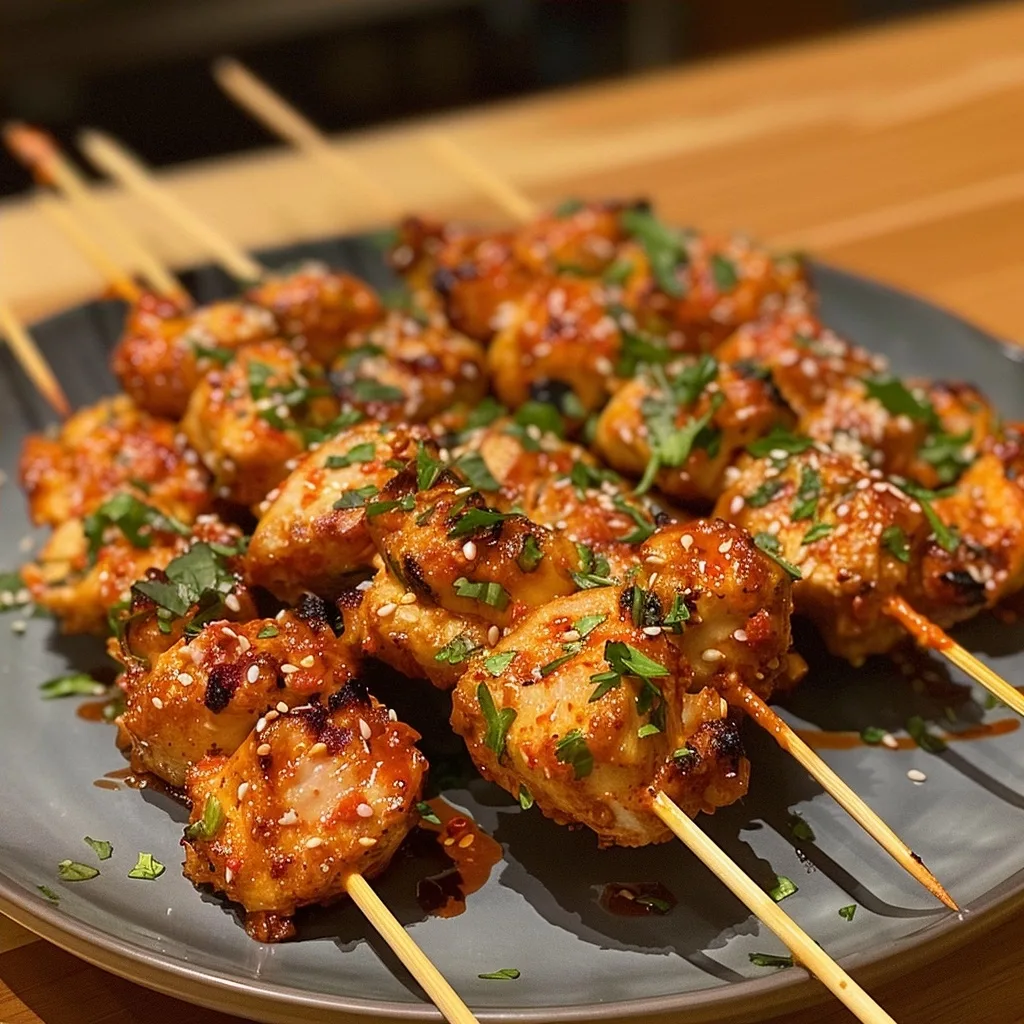 Juicy Oven-Baked Bang Bang Chicken Skewers Recipe