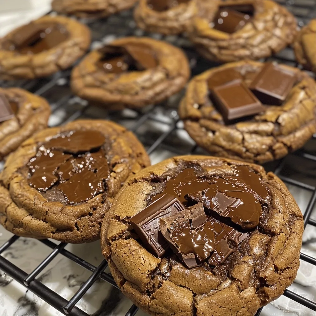 Soft and Chewy Espresso Chocolate Chunk Cookies with Crisp Edges