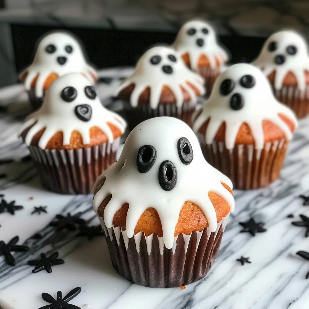 Juicy Mouthwatering Delicious Ghost Cupcakes for Halloween