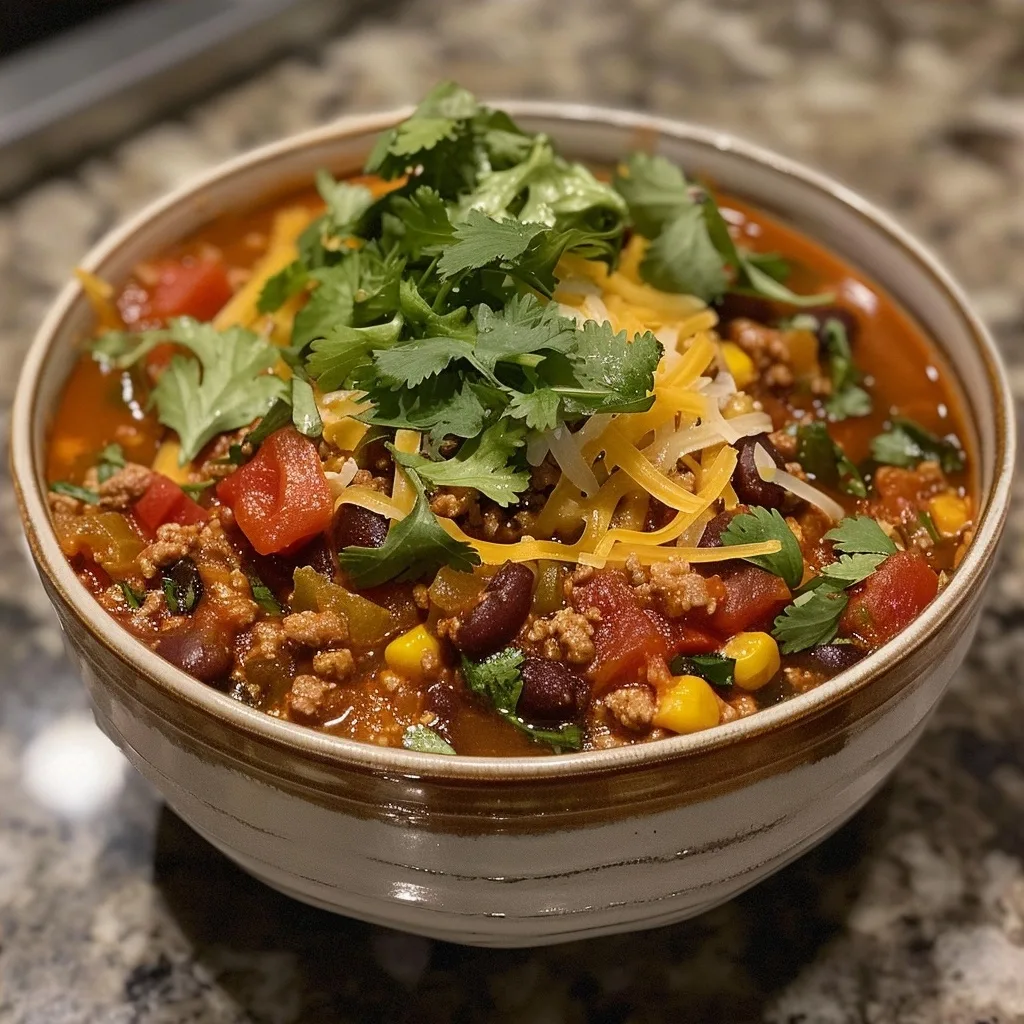 Ground Turkey Chili Easy Healthy Cozy Dinner Recipe