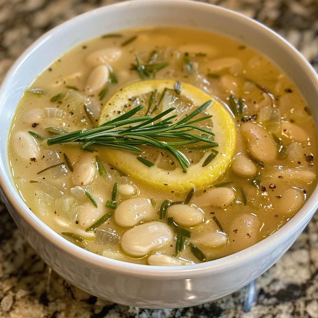 Lemon Rosemary White Bean Soup: A Refreshing Healthy Meal