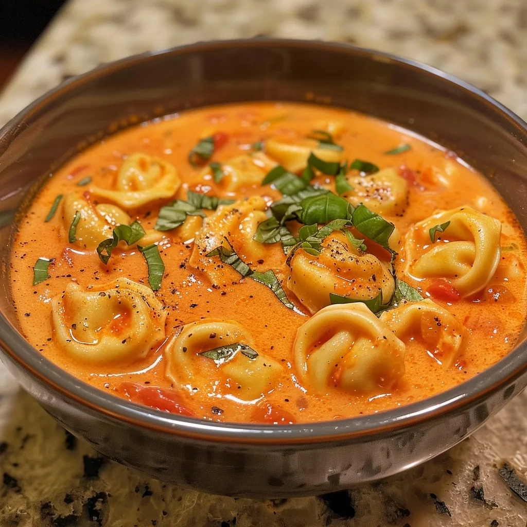 One-Pot Creamy Tomato Tortellini Soup Recipe