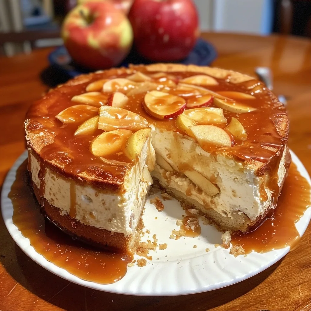 Caramel Apple Cheese Cake Recipe for Autumn